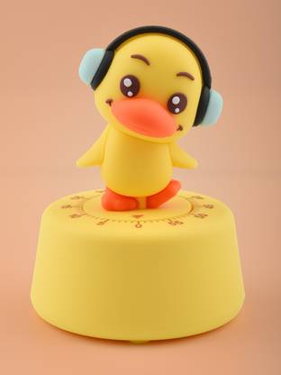 ComicSense Analog Yellow Cute Duck Mechanical Timer Alarm Clock No Battery Required, Reminder Clock