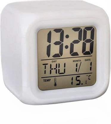 Evana Digital White Clock