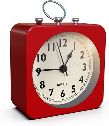 Kadio Analog Red Clock