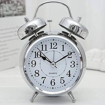 SR Collection Analog Silver Clock