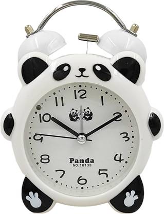 poksi Analog White, Black, Panda Clock