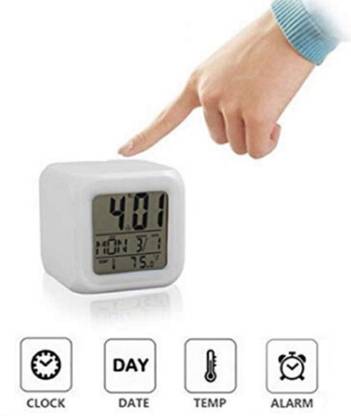 SELLMI Analog-Digital White Clock