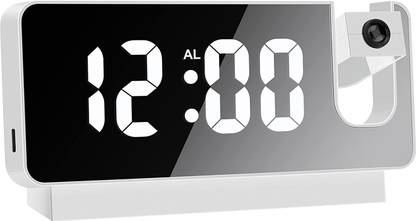 MARS Digital Alarm with LED Screen & projector 360 Rotation Clock
