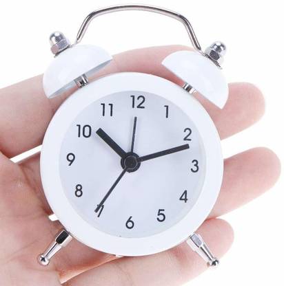 ATTRACTIVE Analog Loud Mini Travel Alarm Clock for Bedroom Showpiece Item (2 Inch- MultiColour ) Clock
