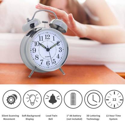 KRUNAL ENTERPRISES Analog Silver Clock