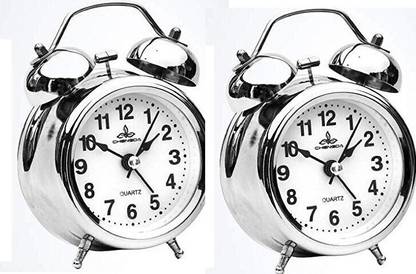 DITCAFOS Analog Silver Clock