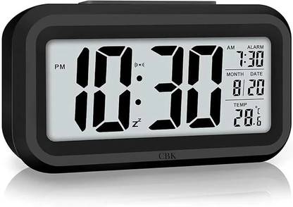 AERYS Digital Date & Temperature Alarm Table Clock for Students, Home, Office Clock