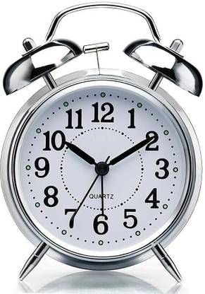 FULKIZA Analog Silver Clock
