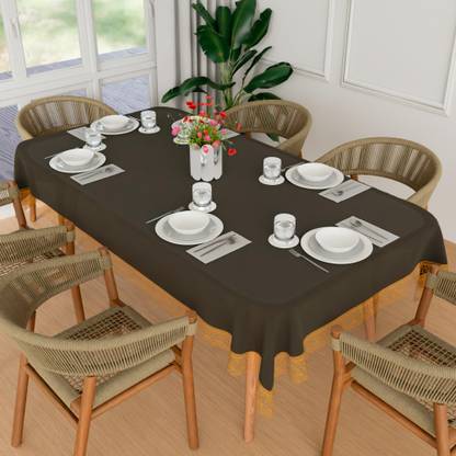 KUBER INDUSTRIES Self Design 6 Seater Table Cover