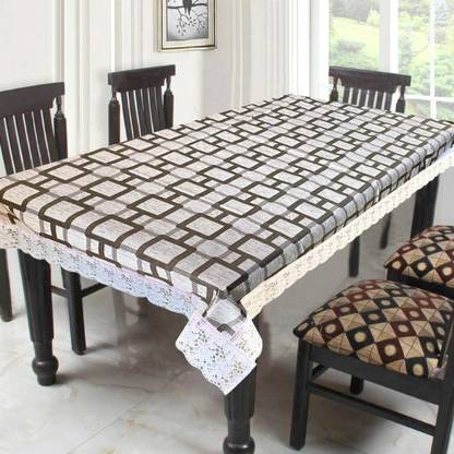 AshmakamMart Checkered 4 Seater Table Cover