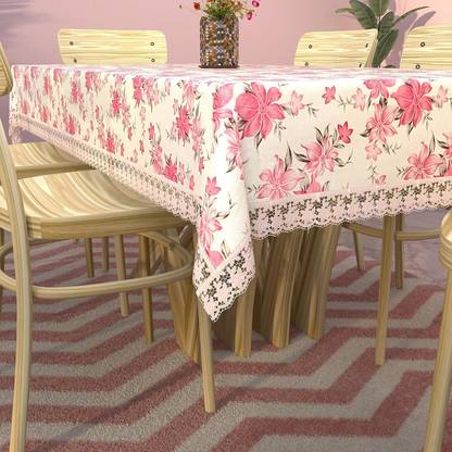 ZITIN Floral, Printed 6 Seater Table Cover