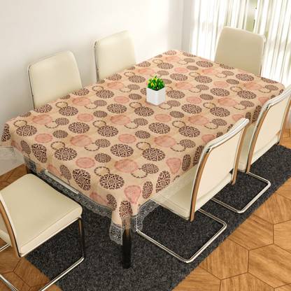 KUBER INDUSTRIES Self Design 6 Seater Table Cover