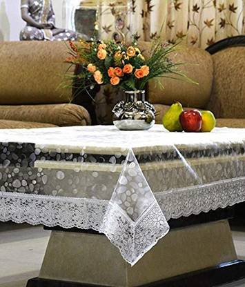 BONA SORT PVC 4 Seater Self Design Table Cover