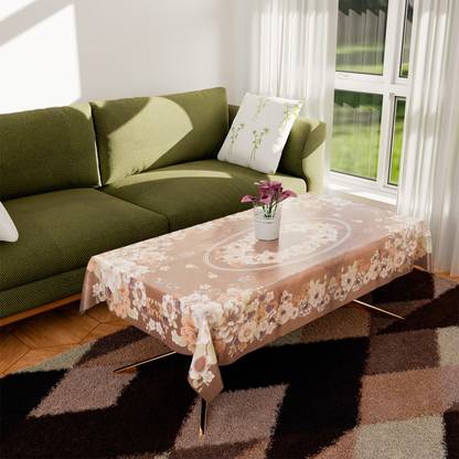 KUBER INDUSTRIES PVC 4 Seater Floral Table Cover