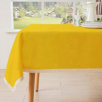 SHIVA1341 Solid 6 Seater Table Cover