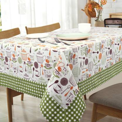 AIRWILL Cotton 6 Seater Printed Table Cover