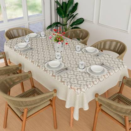 KUBER INDUSTRIES Floral 6 Seater Table Cover