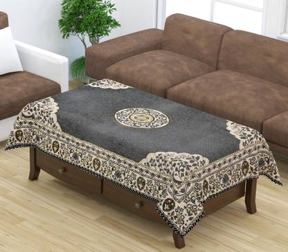 Furnishing Hut Velvet 4 Seater Embroidered Table Cover