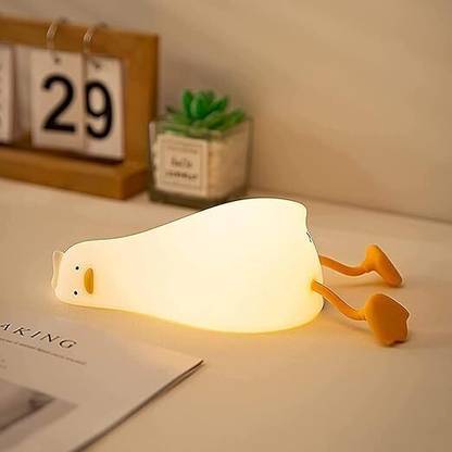 DJ ANTIQUE Duck Night Light, LED Squishy Duck Lamp, Cute Light Up Duck Night Lamp
