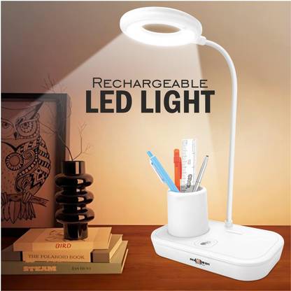 Study Table Lamp Rechargeable Reading Table Lamp Torch ON / OFF With Pen Stand Night Desk Light Table Lamp
