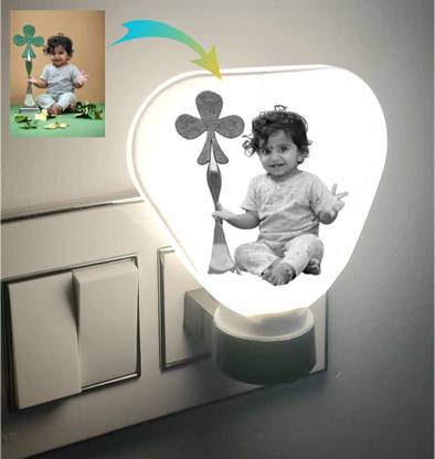 vgdecorarticles Personalized Photo LED Tri Shape Light for Birthday ,Anniversary Gift Night Lamp