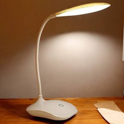 AKR Powerful Rechargeable Emergency Table Lamp (White)_336 Study Lamp