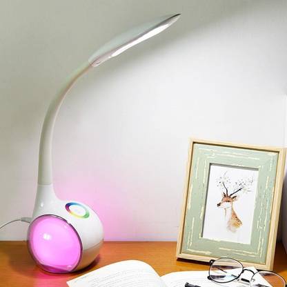 kinjas Multi-Function Desk Lamp Goose Neck | 3-Level Brightness Touch Control Study Lamp