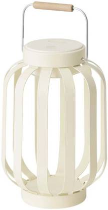 IKEA LED decorative table lamp, battery-operated outdoor/beige stripe, 17 cm (7 ") Table Lamp