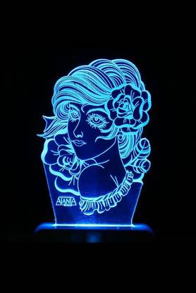 Aamivi The Queen Baby Girl Princess 3D LED Multi Colour Night Lamp