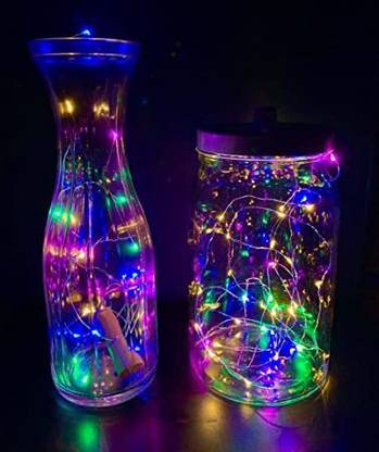 Sunrage ASD 20 LEDs 1.98 m Colorful Rice Lights pack of 2 without bottle Night Lamp