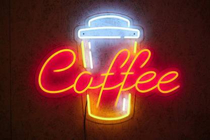Neonmonk Coffee cup neon sign, coffee to go, coffeeshop, cafe, restaurant, Bar Night Lamp