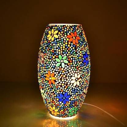 SAVORADE Multi mosaic viral table lamp(DHOLAK)@1 Table Lamp