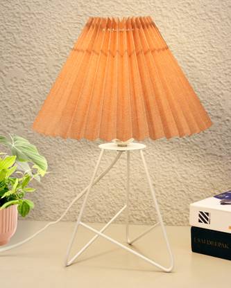 Homesake Retro Down Table Lamp Fabric Shade, Bedside Gift Housewarming Home Living Room, Table Lamp