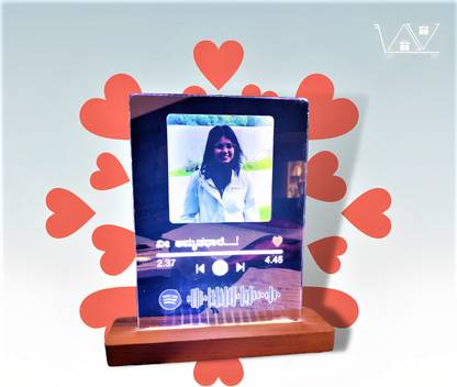 AravGifts Personalized Spotify Plaque With Song Code & Photo Night Lamp