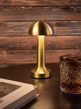 HDC Mushroom Lamp with 3-Levels Brightness Bedside Table Lamp- Gold Table Lamp