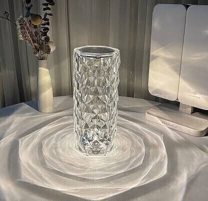 U UZAN Crystal Rose Diamond 16 Color RGB Changing Mode_LED_Night_Lights_Table_Lamp Nig Night Lamp