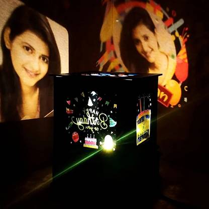 बज़िंगबी Shadow box rotate photo lamp नाइट लैम्प