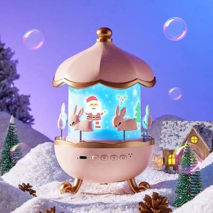 NAIRO Bunny Rotating LED Projector Night Light for Kids with 6 Themes and USB Charging Night Lamp