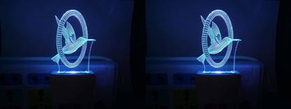 Kelma The fly bird 3D Illusion Night Lamp Comes with 7 Multicolor and 3D Illusion Design Suitable for Room,Drawing Room,Lobby(PACK OF 2) Night Lamp