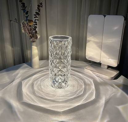 Taveesa Table Lamp, Bedside Nightstand Lamp,Crystal Night Lamp Bedside Night Light h38 Table Lamp