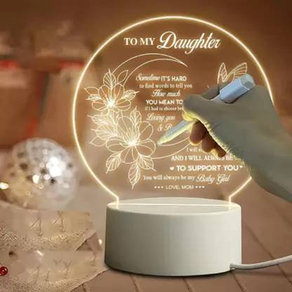krikpics Acrylic Memo Board LED Lamp "Write-on" with Dry Erase Marker Night Lamp Night Lamp