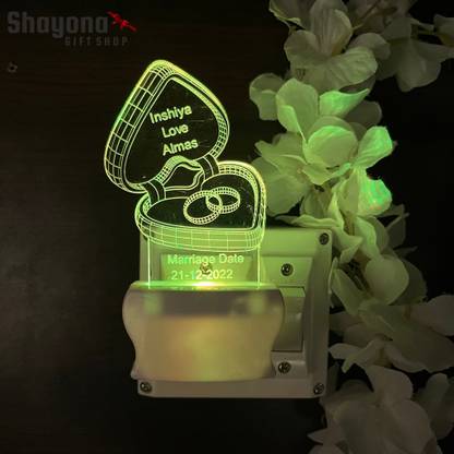 Shayona Personalized, Customized Gift Frame, Birthday Gift,Anniversary Gift Table Night Lamp