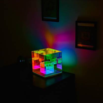 ZUVILIKA Infinity Cube Light | 3D Infinity Cube Lamp Table Lamp