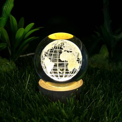 WRADER USB Powered 3D Galaxy Earth Crystal Ball Light Night Lamp