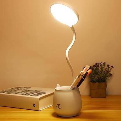 FOKRIM DC5V 4W LEDs Table Desk Reading Lamp Sensitive Touching Control with Pen Holder Study Lamp