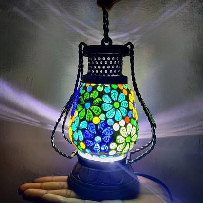 SWH Wood & Iron Lantern Lamp / Table Lamp / Electric Lamp / Hanging Lamp Set Of 1 Table Lamp