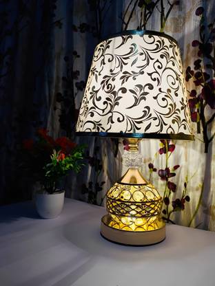 ABC Crystal Table Lamp for Bedroom | Led Lamp | Golden Silver Color | Bedside Lamp Table Lamp