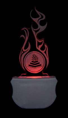 Iqbal collection Buring Symbol Night Lamp Create a tranquil ambiance with variable lighting Night Lamp