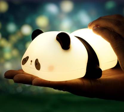 Stravos Rechargeable Sleeping Panda Lamp for Kids | 7-Color LED Changing Lamp | Gift Night Lamp