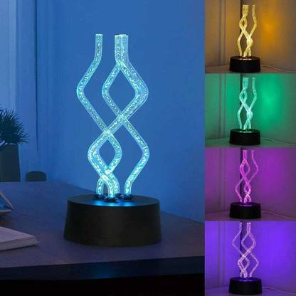 TGM Rotating Dancing Color Changing Night Lamp, 7-Color LED Night Light Table Lamp
